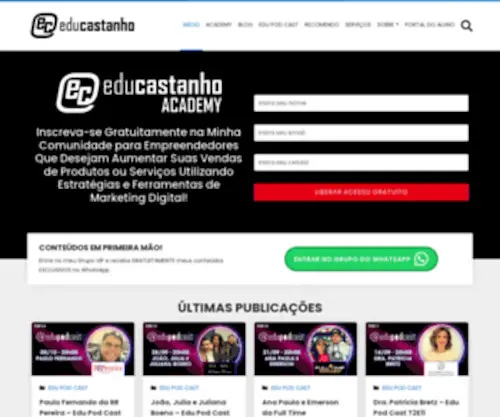Educastanho.com(Edu Castanho) Screenshot