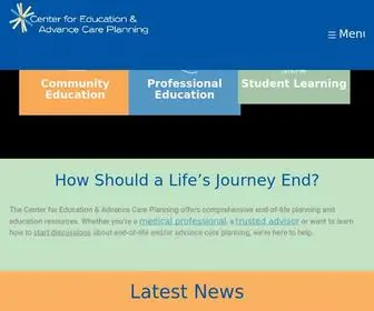 Educate4Endoflife.org(Center for Education & Advance Care Planning) Screenshot