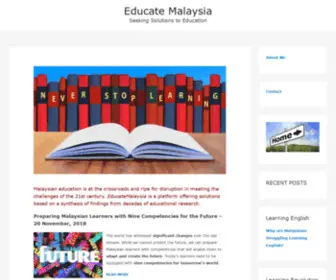 Educatemalaysia.com(Seeking Solutions to Education) Screenshot