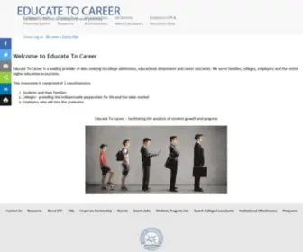 Educatetocareer.org(Education and career planning resources) Screenshot