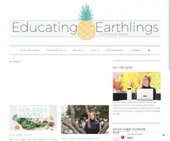 Educating-Earthlings.com(Plant Based Lifestyle) Screenshot