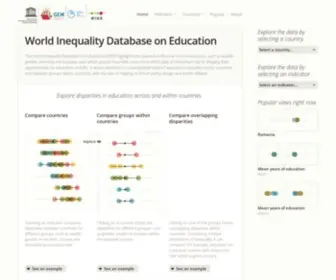 Education-Inequalities.org(World Inequality Database on Education) Screenshot