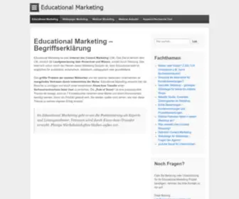 Educational-Marketing.de(Educational Marketing) Screenshot