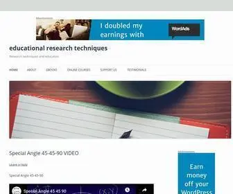 Educationalresearchtechniques.com(Educational research techniques) Screenshot