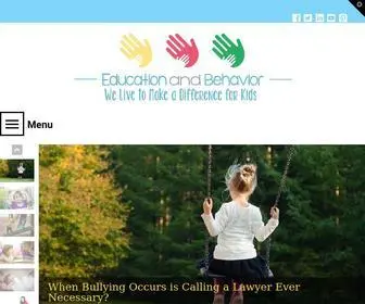 Educationandbehavior.com(We Live to Make a Difference For Kids 2.0) Screenshot