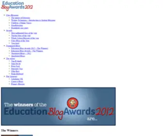 Educationblogawards.org(Celebrating UK School Blogging) Screenshot