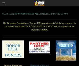 Educationfoundationcanyonisd.org(The Education Foundation of Canyon ISD is a non) Screenshot