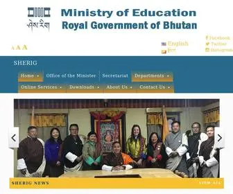 Education.gov.bt(Ministry of Education) Screenshot