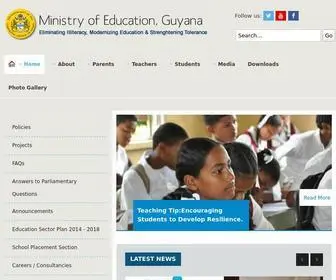 Education.gov.gy(Ministry of Education) Screenshot