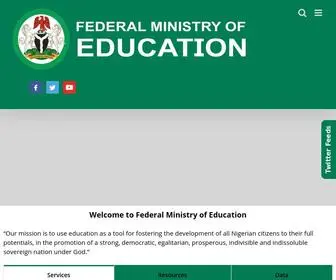 Education.gov.ng(FEDERAL MINISTRY OF EDUCATION) Screenshot