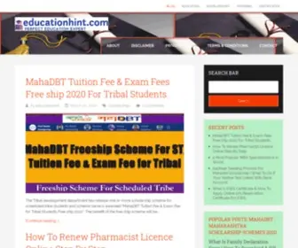 Educationhint.com(EducationHint Online Education Portal) Screenshot