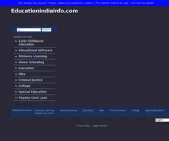 Educationindiainfo.com(Education India) Screenshot