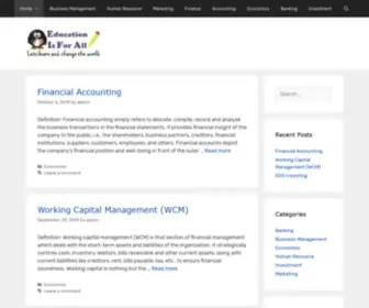 Educationisforall.com(Lets learn and change the world) Screenshot
