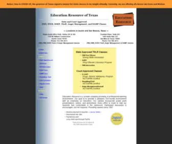 Educationresourceoftexas.com(State and Court Approved Drug and Alcohol Education) Screenshot