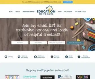 Educationtothecore.com(Resources for Primary Teachers and Students) Screenshot