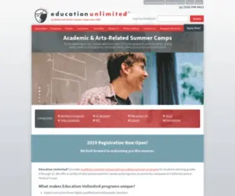 Educationunlimited.com(Summer Programs for High School) Screenshot