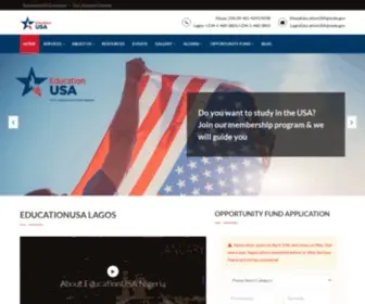 Educationusanigeria.org(EducationUSA Lagos) Screenshot