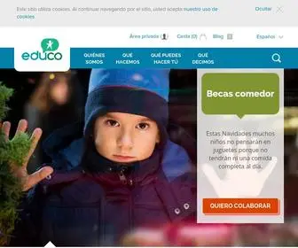 Educo.org(ONG de Cooperación Internacional por la Infancia Inicio) Screenshot