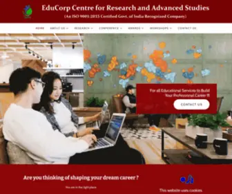 Educorp.co.in(EduCorp Centre for Research and Advanced Studies Pvt) Screenshot