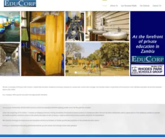 Educorp.co.zm(At the forefront of private education in Zambia) Screenshot