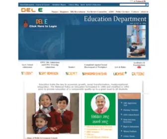 Edudel.gov.in(DelE Education Department) Screenshot