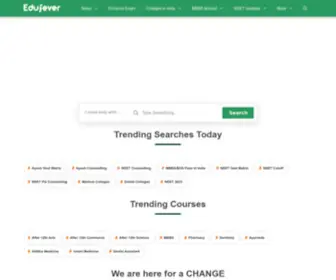 Edufever.com(India's Largest Educational & Career Portal) Screenshot