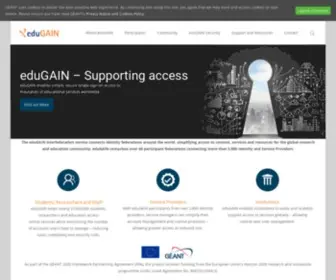 Edugain.org(Enabling worldwide access) Screenshot