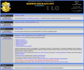 Eduinf.waw.pl(Serwis Edukacyjny Nauczycieli I LO w Tarnowie) Screenshot