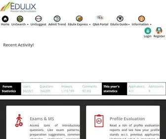 Edulix.com(MS in US universities crowdsourced information) Screenshot
