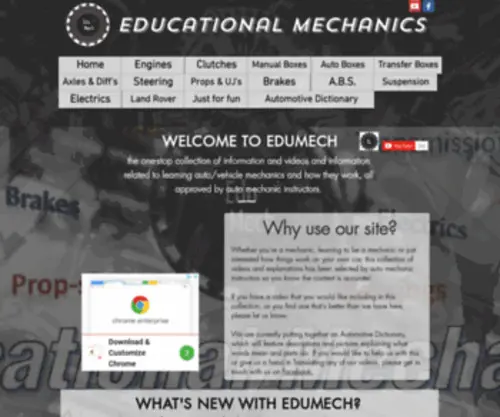 Edumech.co.uk(Approved Educational Mechanics Resources and Information) Screenshot