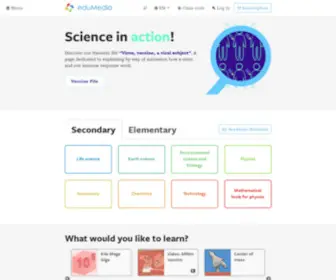 Edumedia-Sciences.com(Interactive encyclopedia) Screenshot