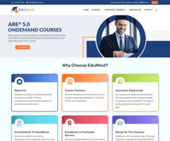 Edumind.com(PMP, ARE, NCLEX, & More) Screenshot