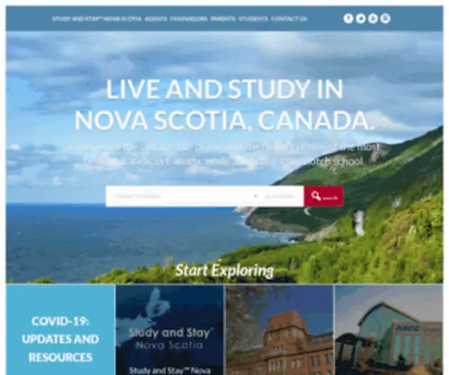 Edunova.ca(Live and Study in Nova Scotia) Screenshot