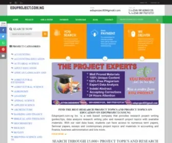 Eduproject.com.ng(RESEARCH PROJECT TOPICS AND PROJECT TOPICS ON EDUCATION) Screenshot