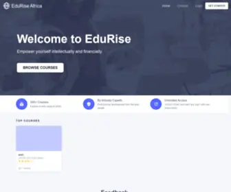 Eduriseafrica.com(EduRise Africa) Screenshot