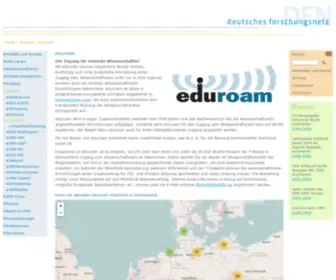Eduroam.de(DFN-Verein) Screenshot