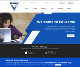 Edusams.co.za(KEEPING EDUCATION ON TRACK) Screenshot