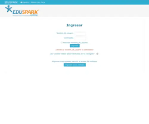 Eduspark.online(Redireccionar) Screenshot