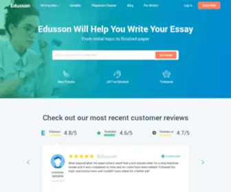 Edusson.com(Affordable Custom Essay Writing Service) Screenshot