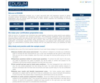 Edusum.com(Makes Your IT Certification Easy) Screenshot