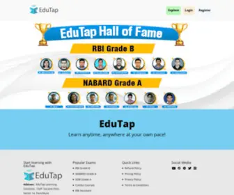 Edutap.co.in(Trusted Platform for Govt Exam Preparation) Screenshot