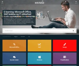 Edutasia.com(E-learning i SAP, Microsoft Office, ledelseskurser med mere) Screenshot