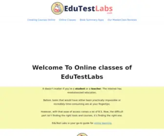 Edutestlabs.com(EduTest Labs) Screenshot