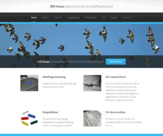 EDV-Kraus.de(Datenservice für den Brieftaubensport) Screenshot