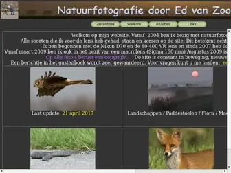 Edvanzoonen.nl(Natuurfotografie door Ed van Zoonen) Screenshot