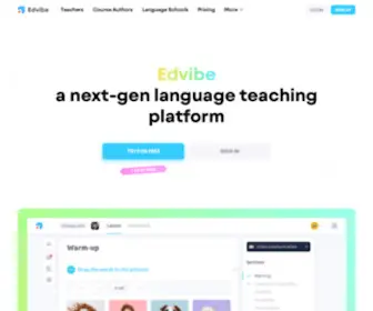 Edvibe.com(Linguistic platform of the new generation) Screenshot