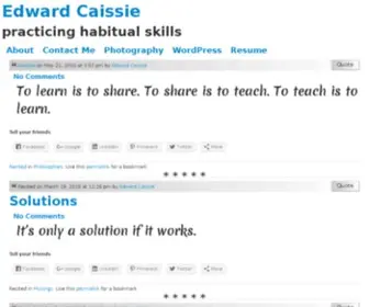 Edwardcaissie.com(Practicing habitual skills) Screenshot