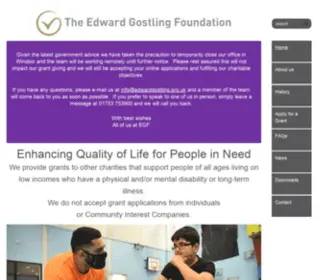 Edwardgostlingfoundation.org.uk(Bot Verification) Screenshot