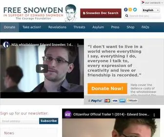Edwardsnowden.com(Courage Snowden) Screenshot