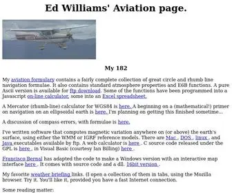 Edwilliams.org(Ed Williams' Aviation Page) Screenshot